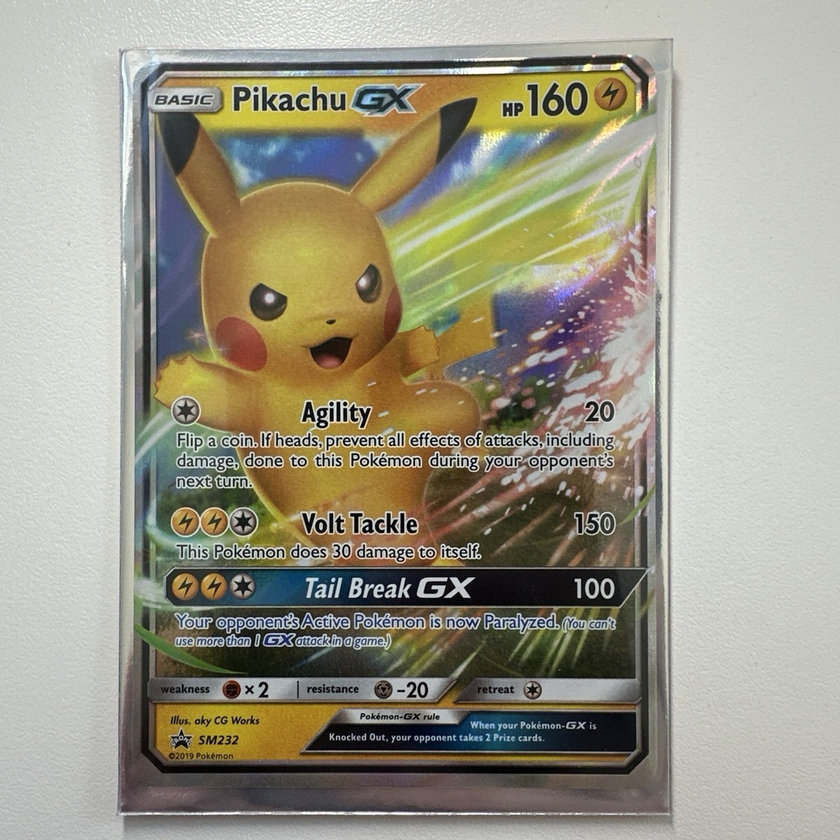 Pikachu GX SM232 Sun & Moon Black Star Promo Holo Rare Pokemon