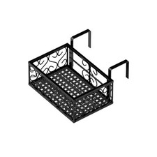 Balcony Iron Hanging Flower Rack, Railing Pot Holder Organizer, Indoor Sill
