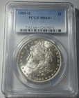 PCGS  / 1885 O / MS  - 64 +  / MORGAN SILVER DOLLAR