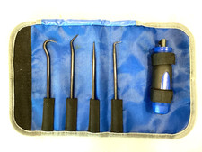 Blue Point By Snap On 4 Piece Soft Grip Lighted Hook Pick Awl Set Pslrqc4lt Nice