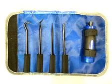BLUE POINT by SNAP ON PSLRQC4LT 4 Piece Soft Grip LIGHTED Hook Pick Awl Set NICE