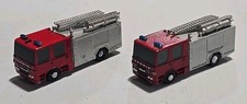 2x Kit Built White Metal N Gauge Model Railway Fire Engine Models