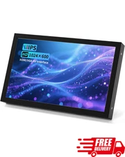 7" Portable IPS LCD Monitor HDMI VGA AV BNC Small Screen 1024x600 with Speakers