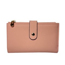 Blush Pink Wallet Bi-Fold with Zip Coin Pocket  Card Organizer NEW
