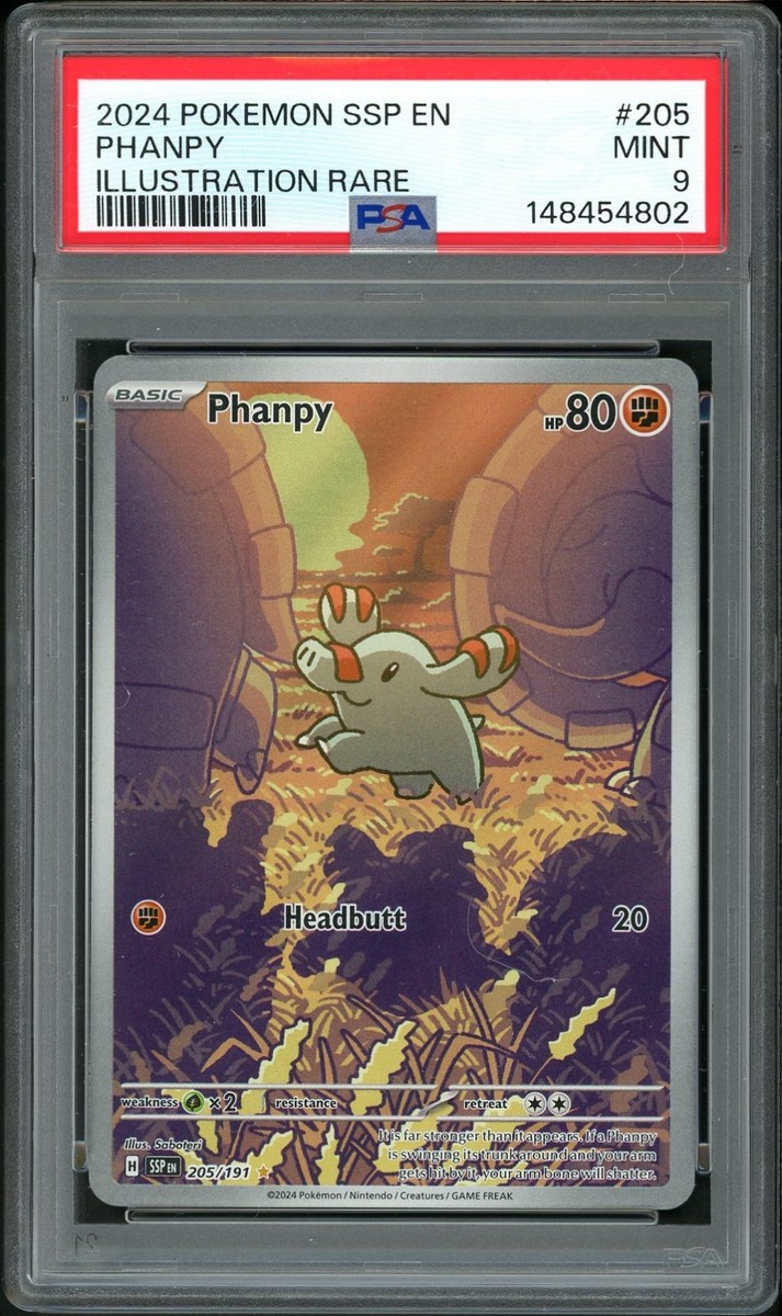 PSA 9 MINT Phanpy 205 Surging Sparks Pokemon Card | eBay