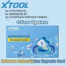 XTOOL Software Subscription Upgrade Card- 1 Year For D7/D8/D9 Series X100MAX/PAD