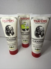 3x THAYERS Blemish Clearing Cleanser Witch Hazel Salicylic Acid Aloe Lemon 2022
