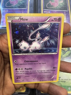 Pokemon Mew XY192 Black Star Promo Cosmos Holo HD GALAXY SWIRL