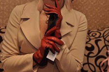 Women Italian geinuine perforated Lambskin nappa color Leather unlined Gloves