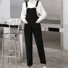Mujeres Cálido Grueso Pana Mono Pantalones Informal Forrado de Vellón Mono Pantalones