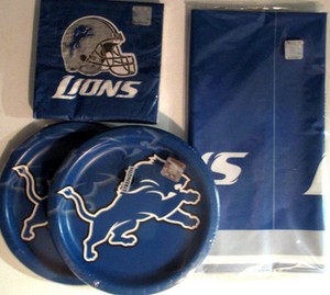 Detroit Lions Nfl Football Ceg Party Supplies W Plates Napkins