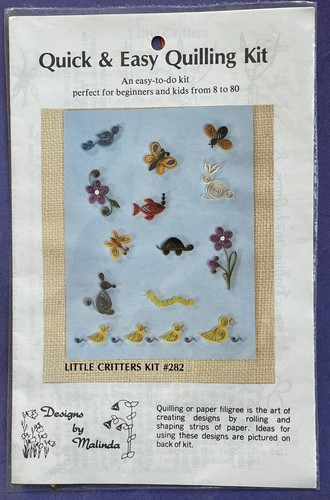 LITTLE CRITTERS QUILLING KIT #282 from Designs by Malinda - Ducks, flowers, more