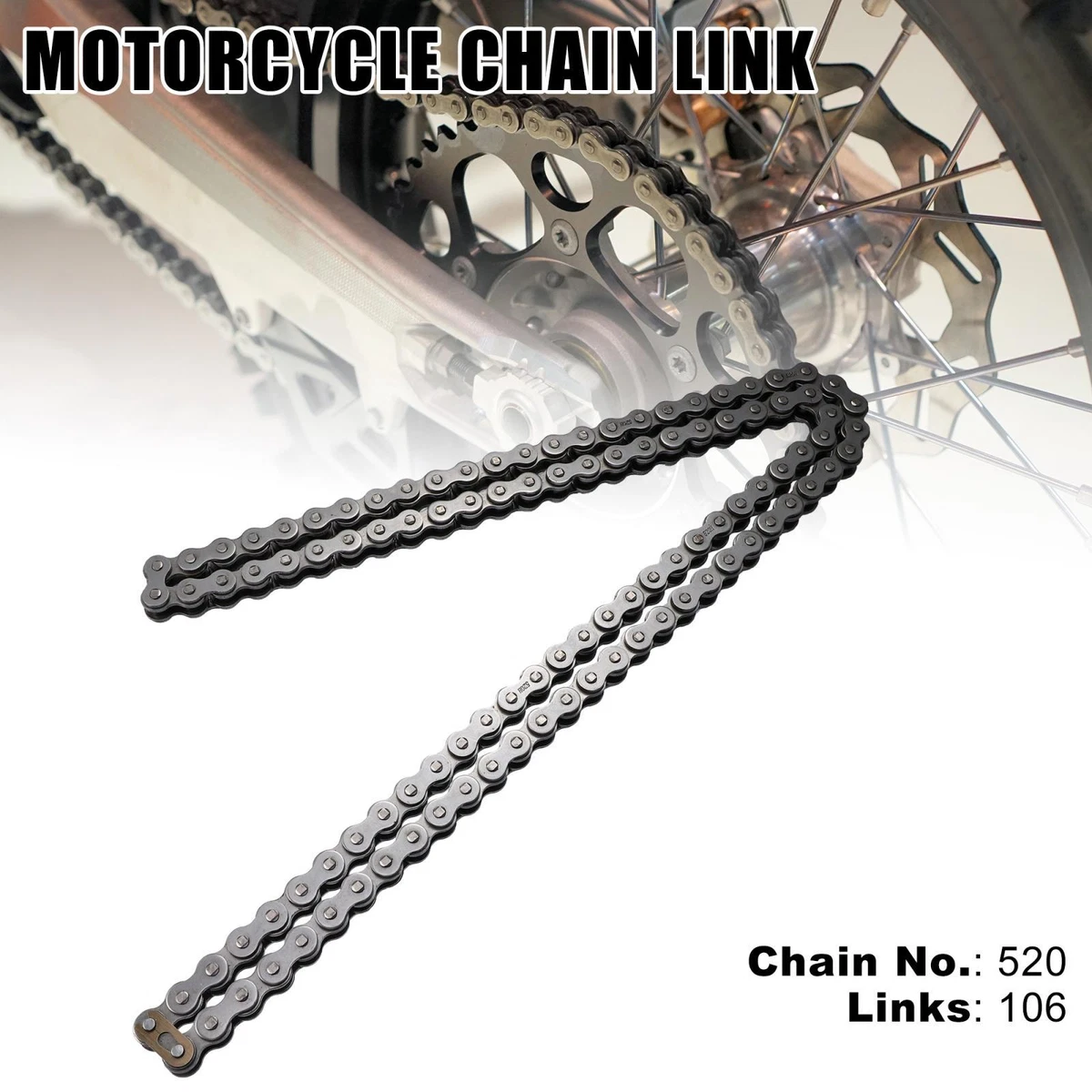 Motorcycle chain without store master link