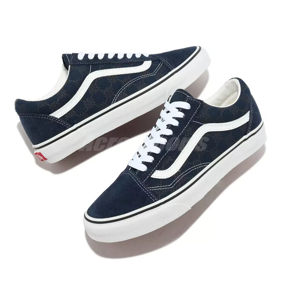 Vans Low Top Sneakers Mens Size 13 Old Skool Parisian Night Monogram Navy Blue