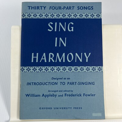 Sing In Harmony 30 Four-Part Songs Vintage Book