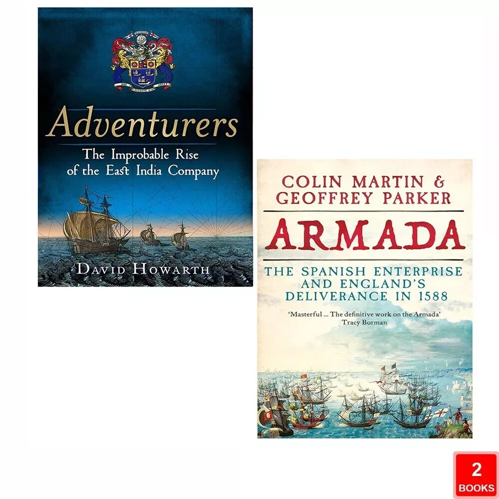 Armada Colin Martin and Geoffrey Parker,Adventurers David Howarth 2 Books Set