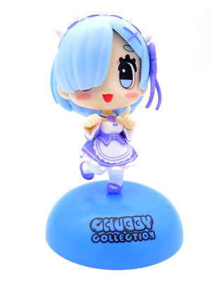 Re Zero Figure - 2021 Maid Rem Purple Variant - Sega Chubby Collection 4'' Anime