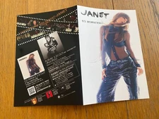 JANET JACKSON Japan glossy card flyer DISCIPLINE 2008 promo FEEDBACK Nasty MINT