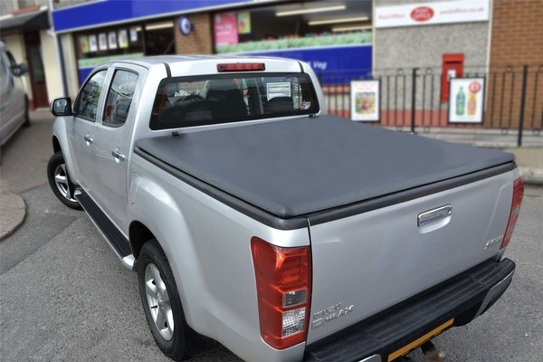 Tri Faltbar Weich Tonneau Schutz FüR Isuzu Rodeo 2016 - 2021 4X4 Nicht Bohr-image