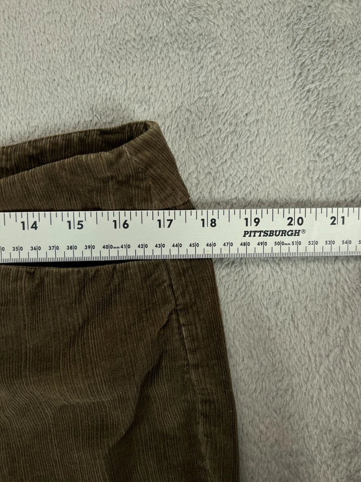 Dressbarn Petite Corduroy Stretch Pants Womens 12P Brown Chino Mid Rise Flat - Image 4 of 4