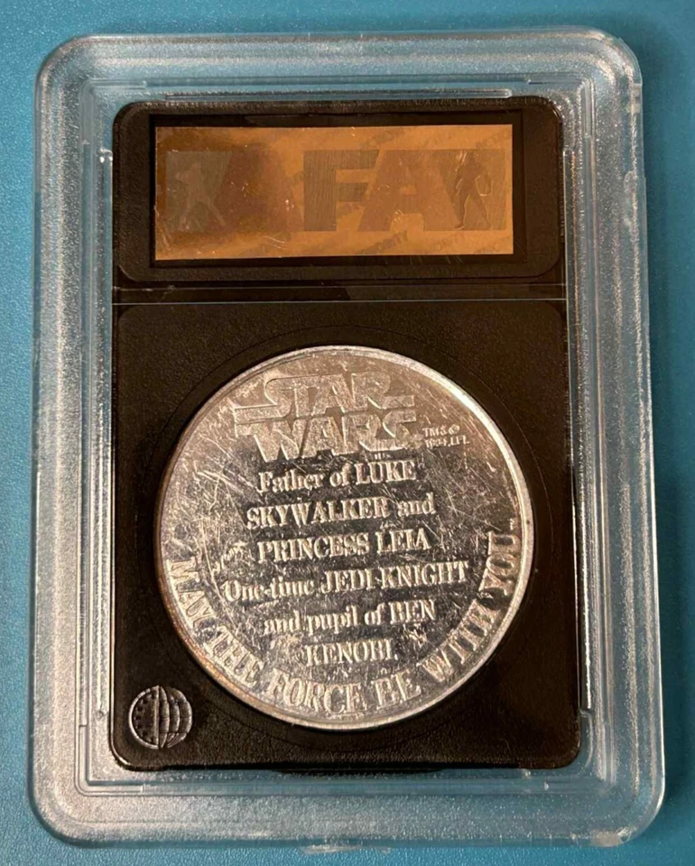Moneda de Coleccionista ANAKIN SKYWALKER CLASIFICACIÓN AFA 60 Star Wars POTF Kenner Foto 2 de 2