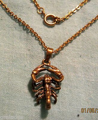Pendant, Bronze, Zodiac Sign with Necklace 43-45 cm, Bronze