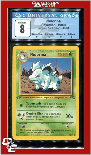 Nidorina (1st Edition) graded CGC 8 for sale on eBay