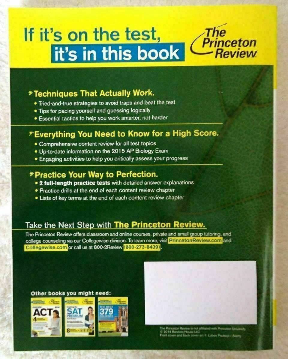 College Test Preparation Ser.: Cracking the AP Biology Exam, 2015 ...