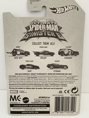Hot Wheels Marvel Ultimate Spider-Man vs. Sinister 6 Bedlam Car