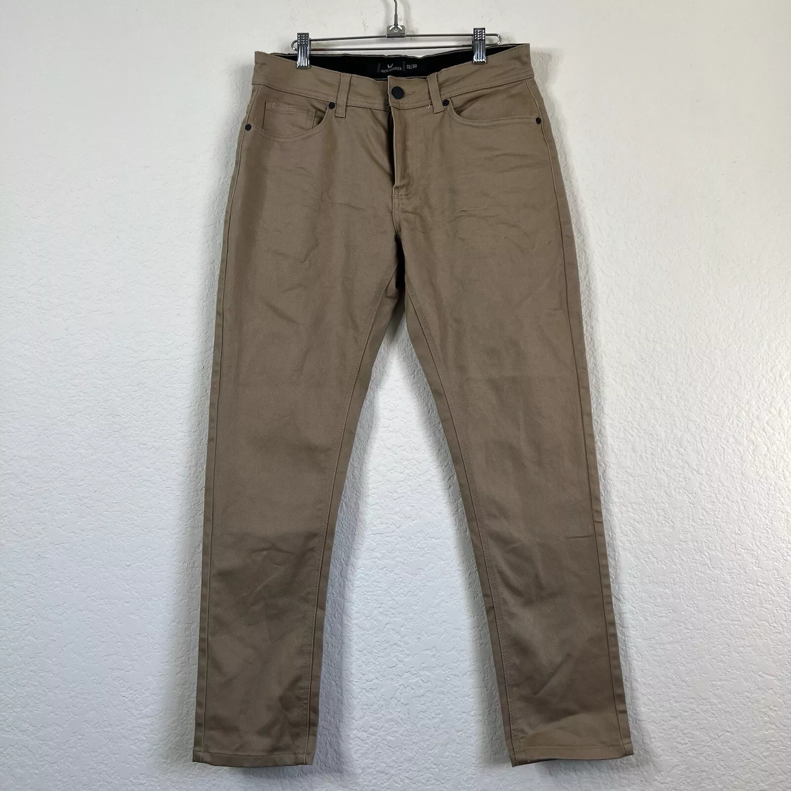 Pantalon en denim pour homme Nick Danger Supreme Flex coupe mince couleur : tabac W32/30 neuf avec étiquette