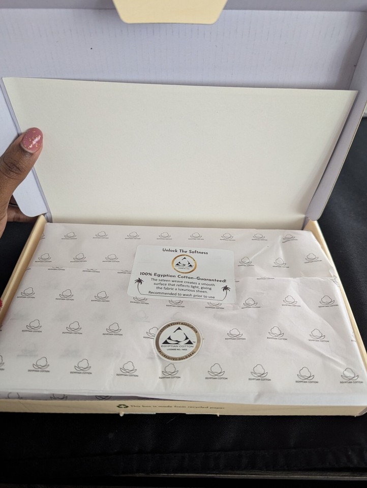 Luxury 100 Egyptian Cotton Pillow Cases Queen Size Set of 2, Sateen