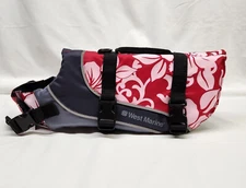MINT West Marine Adjustable Deluxe Pet Flotation Vest Size XL Hawaiian Flower