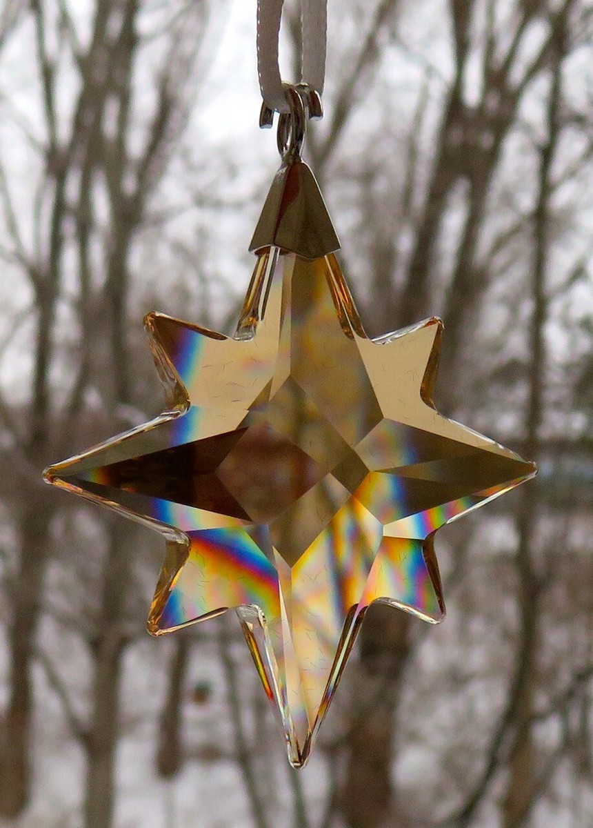SWAROVSKI Crystal 2019 PWP Golden Star Ornament (#5498200) Mint