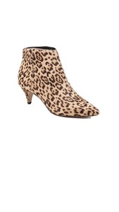 kinzey genuine calf hair pointy toe bootie