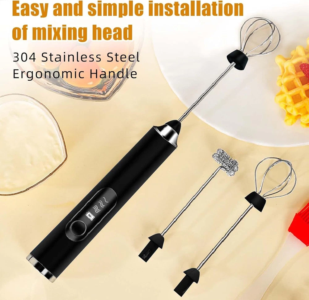 Milk Frother Handheld Usb Charging Wireless Mini Mixer with Variable Speeds