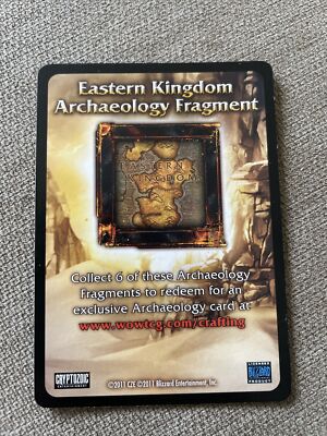 2011 World Of Warcraft - Eastern Kingdom Archaeology Fragment 1 of 6 RARE E78*