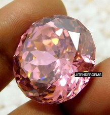 92 Ct Natural Pink Color Round Cut Huge Zircon EGL Certified Loose Gemstone