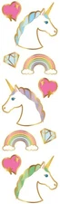 Mrs Grossman`s UNICORNS HEARTS GEMS FOIL  Stickers 2017