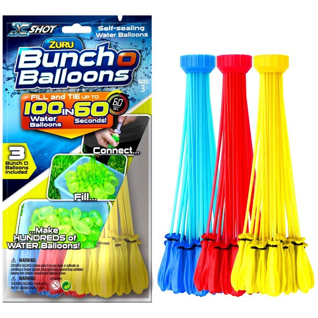 ZURU Bunch O Balloons 3 Colors 100 Gallons Fill in 60 Seconds Summer Kids Fun for sale online | eBay