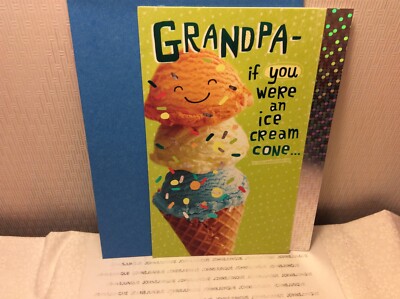 HALLMARK GRANDPA FATHER'S DAY GREETING CARD New w/Envelope ''If you were an ice''