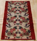 Authentic Turkish Isparta Handmade Wool Rug Floral Design Vintage Carpet Rug