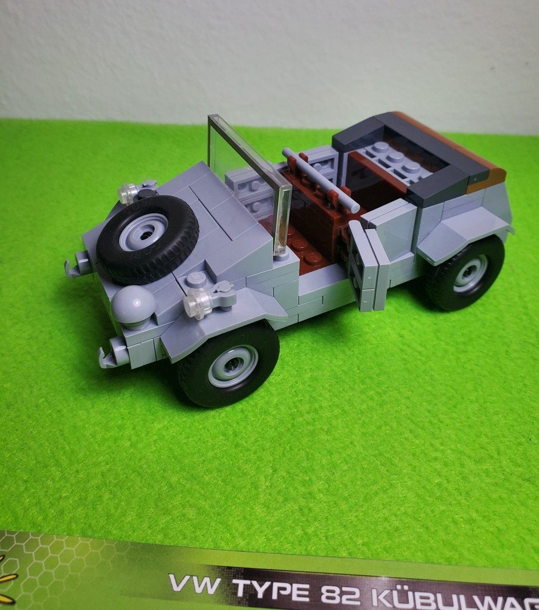 ゆ*う様 1939’s★ ドイツ国防軍陸軍★スカル・アイアンクロス★ミリタリーネ Cobi Kubelwagen WWII Vehicle 2187 Grey VW Car Type 82 150 Bricks