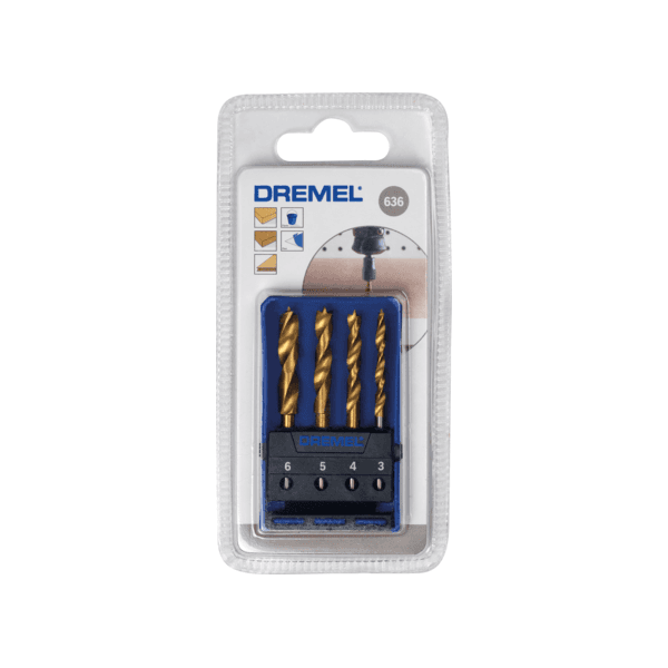 Dremel 636 Titanium Wood Drill Bits, Accessory Set With 4 Woodworking Drilling Bits For Rotary Tool - Image 4