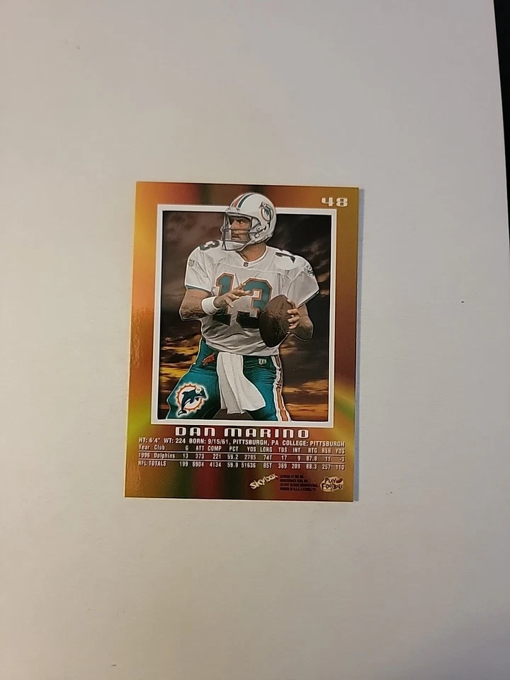 1997 EX 2000 Football Dan Marino #48 - SD8516 - Image 2 of 2