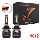 4-Sided 9012 HIR2 1800W 300000LM LED Headlight Kit High Low Beam Bulbs HID White