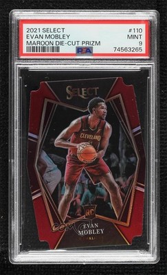 2021 Select Premier Level Maroon Prizm Die-Cut Evan Mobley PSA 9 Rookie RC 0z5u