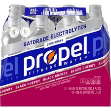 Propel Black Cherry Water with Electrolytes, Vitamins C,E, 16.9 fl oz Bottles, 1 Propel Black Cherry Water with Electrolytes, Vitamins C,E, 16.9 fl oz Bottles, 1 - Image 1
