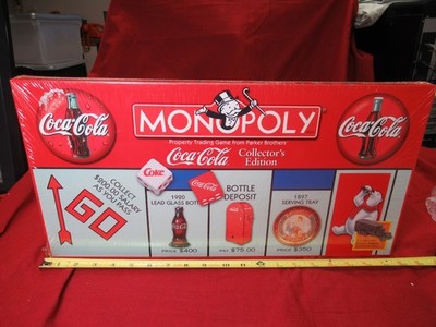 New Monopoly Board Game Coca-Cola Coke Collector's Edition 1999 Hasbro USAOpoly!