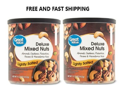 Great Value Lightly Salted, Deluxe Mixed Nuts, 15.25 oz