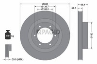2X Pagid Bremsscheibe InnenbelüFtet Ø338Mm FüR Toyota Land Cruiser Prado J15